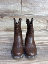 Cat & Jack Memphis Zipper Western Boots Brown sz 10c