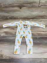 NEW Larkspur Pineapple Print Sleeper White sz Newborn