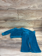 Cat & Jack 2pc Velvet Shirt & Pants Set Blue sz 12m