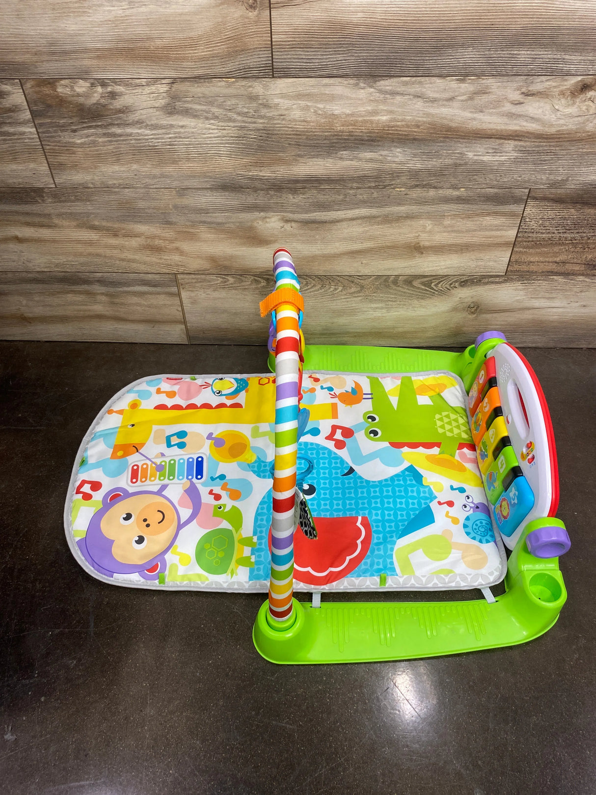 Fisher Price Deluxe Kick & Play Piano Gym in Green