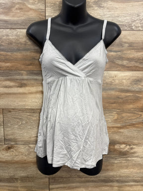 Light gray maternity camisole with spaghetti straps on mannequin, resale kids clothing