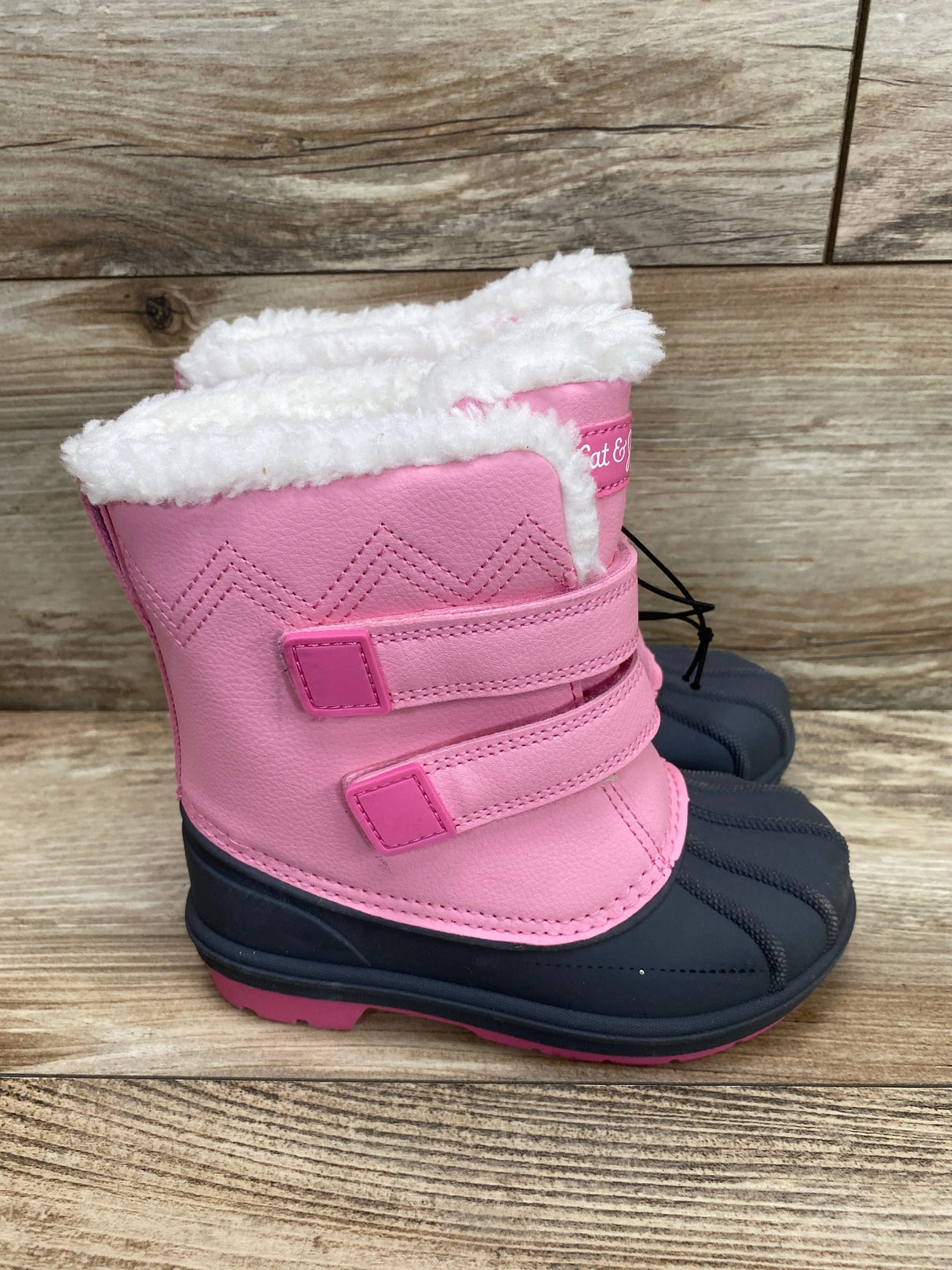 NEW Cat & Jack Denver Winter Boots Pink/Grey Sz 10c