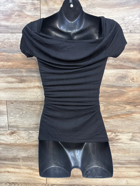 Old Navy Maternity Cross Front Nursing Shirt Black sz Small - Me n Mommy To Be