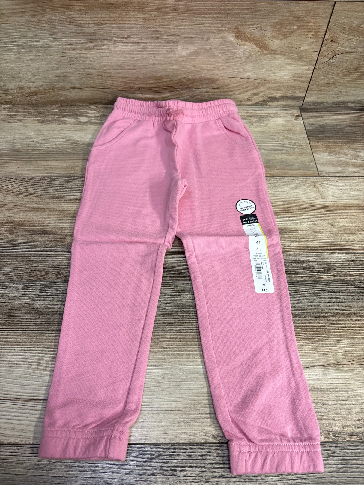 NEW Okie Dokie Sea Pink Joggers sz 4T