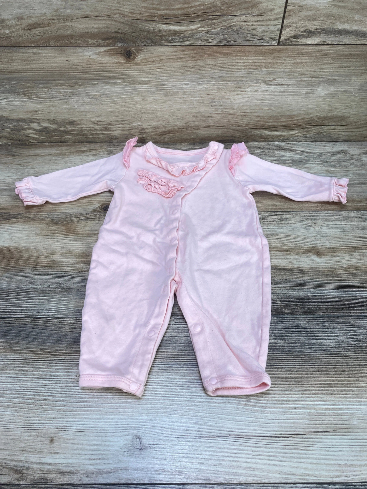 Ruffle Trim Coverall Pink sz 0-3m