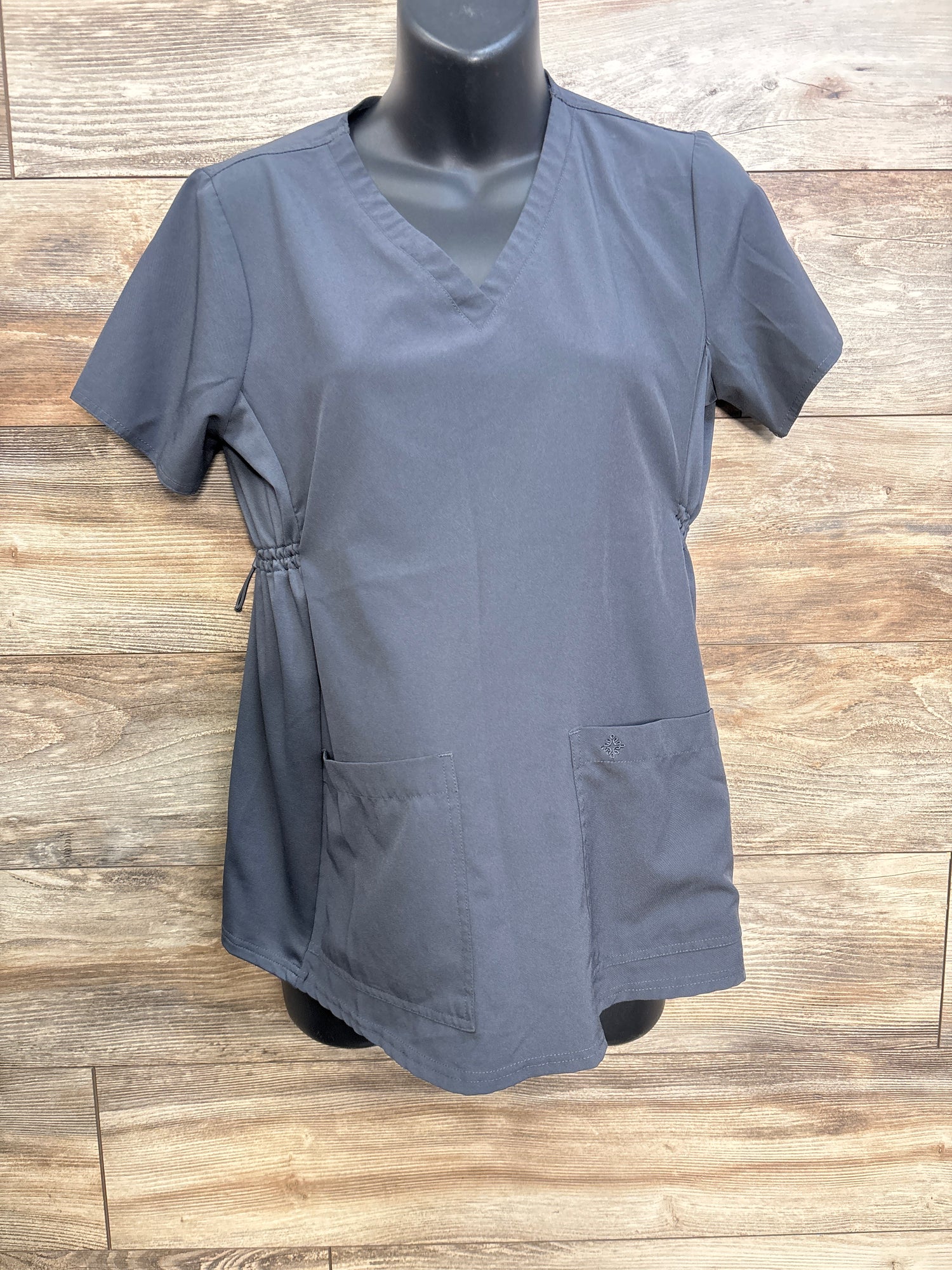 Medcouture Maternity Scrub Top Grey sz Small