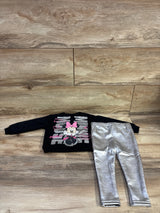 Disney Baby 2pc Minnie Mouse Sweatshirt & Leggings Set Black sz 12m