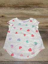 Cat & Jack Heart Print Shirt White sz 12m