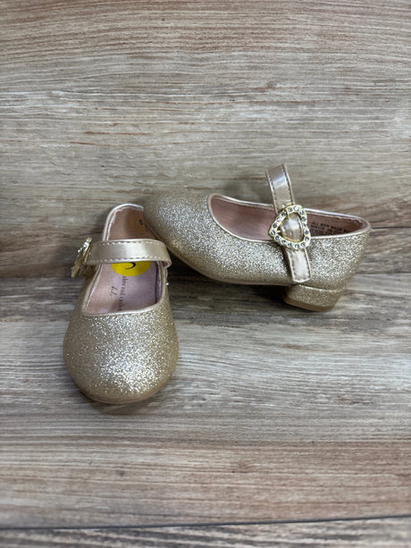 Cupcakes & Cashmere Gold Glitter Mary Jane Shoes sz 5c - Me n Mommy To Be