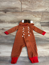 Cat & Jack Reindeer Hooded Coverall Brown sz 6-9m