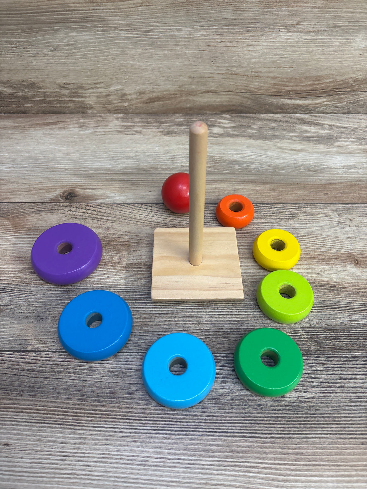 Melissa & Doug Wooden Rainbow Stacker 18m+
