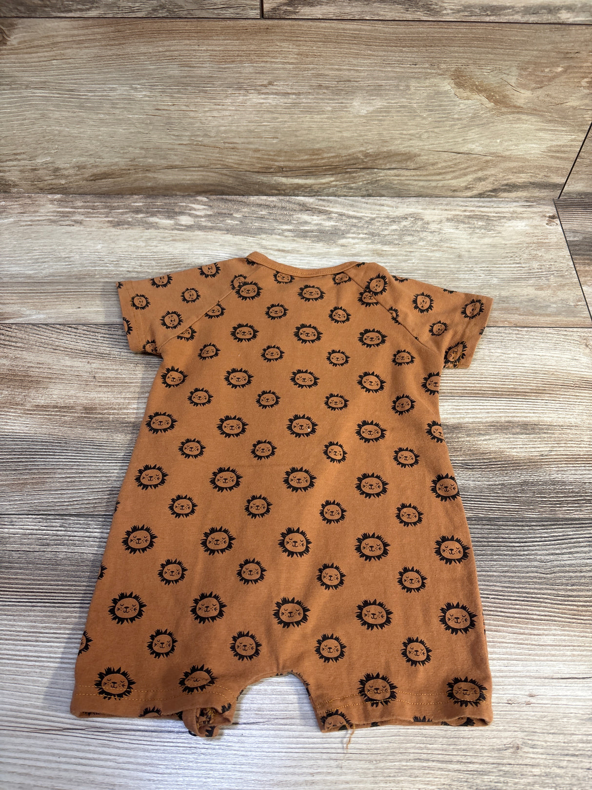 Kids Tales Lion Sleeper Shortie Romper Brown sz 0-3m