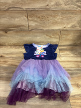 NEW LingQiShiZu Butterfly Tulle Dress Navy sz 5T