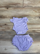 Ruffled 2pc Bodysuit & Bloomers Lilac sz 0-3m