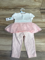 NEW Carter's 2pc Daddy's Little Princess Bodysuit & Tulle Skeggings Set White sz 6m