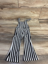 Striped Sleeveless Jumpsuit White sz 12-18m