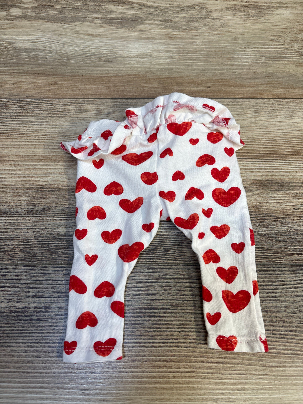 Koala Baby Ruffled Heart Print Leggings White