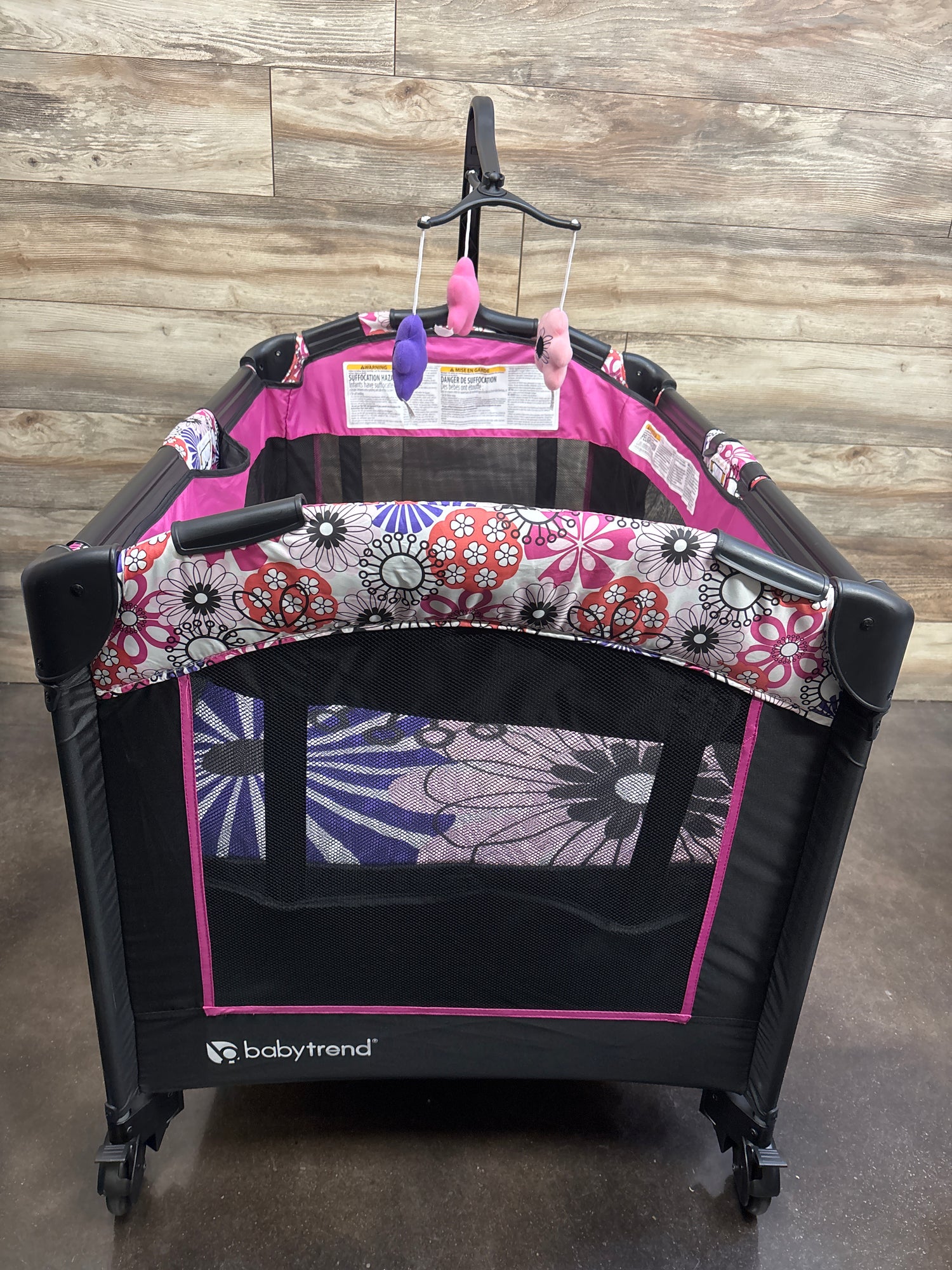 Baby Trend Nursery Center Playard in Floral Garden