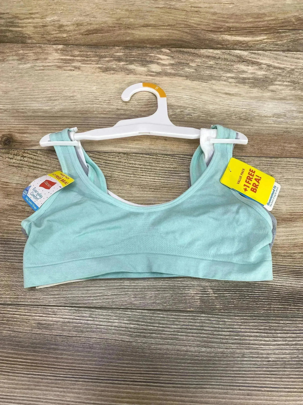 NEW Hanes 3pk Bras sz Small - Me n Mommy To Be