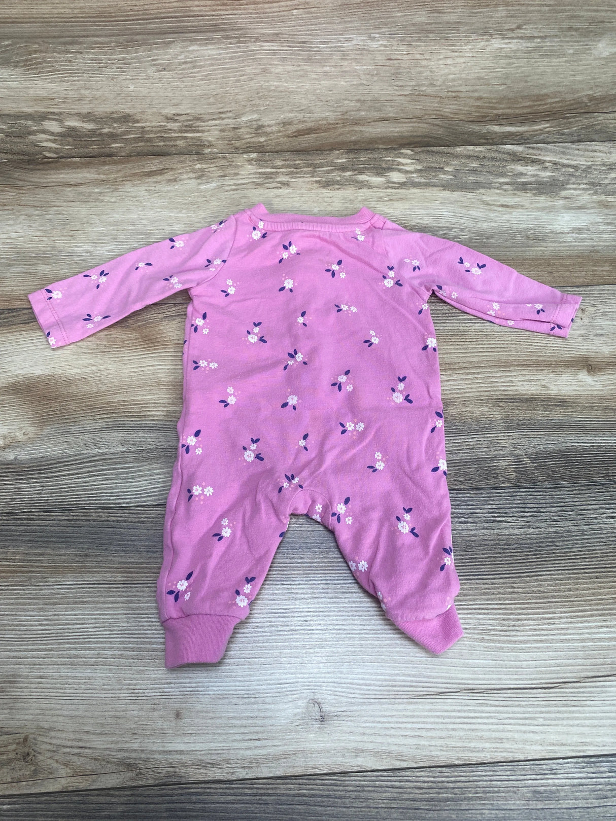 Cat & Jack Floral Henley Coverall Pink sz Newborn