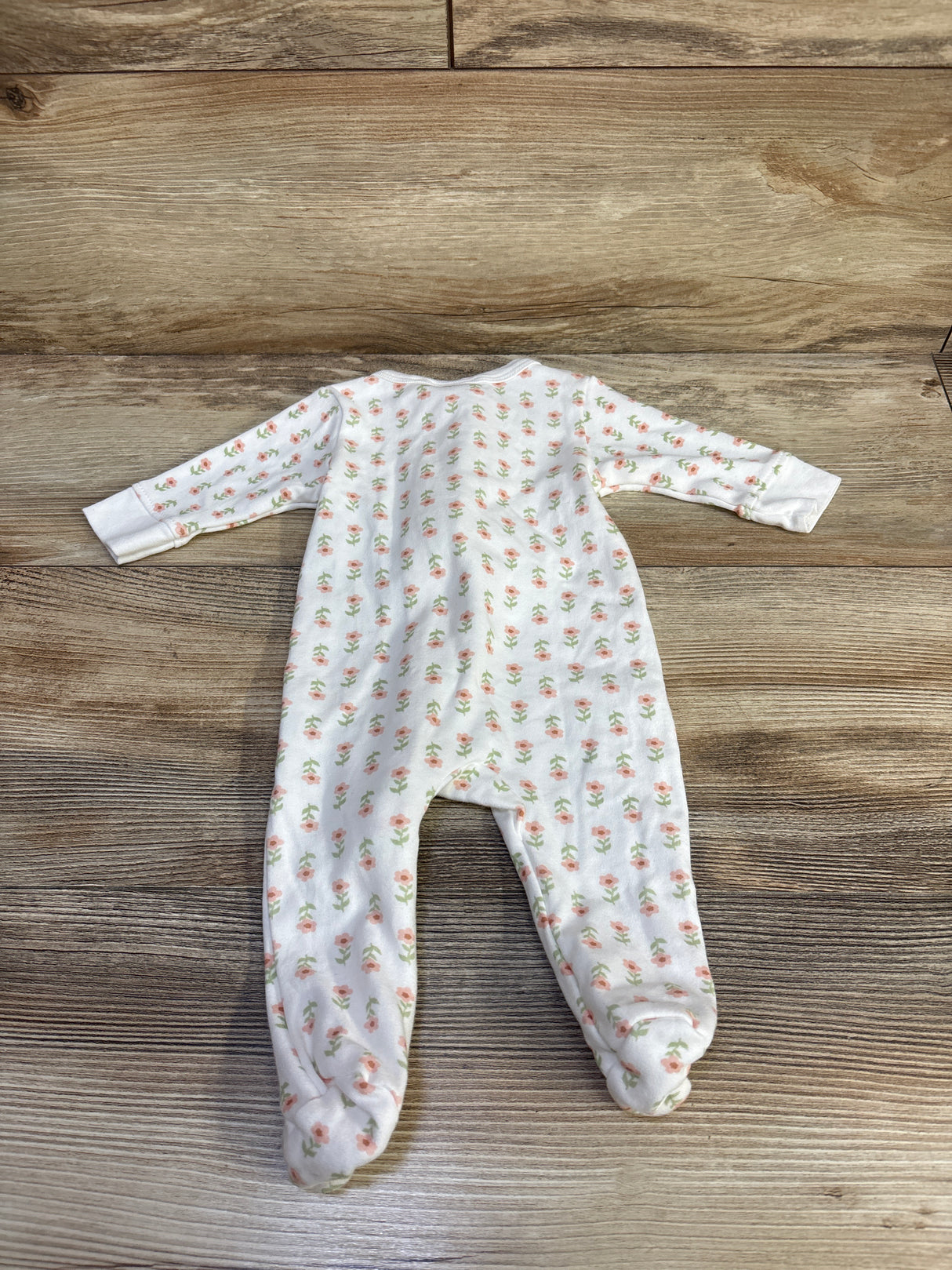 Tres Beau et Belle Floral Sleeper White sz 0-3m