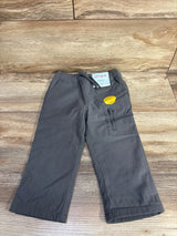 NEW Cat & Jack Straight Stretch Pants Grey sz 18m