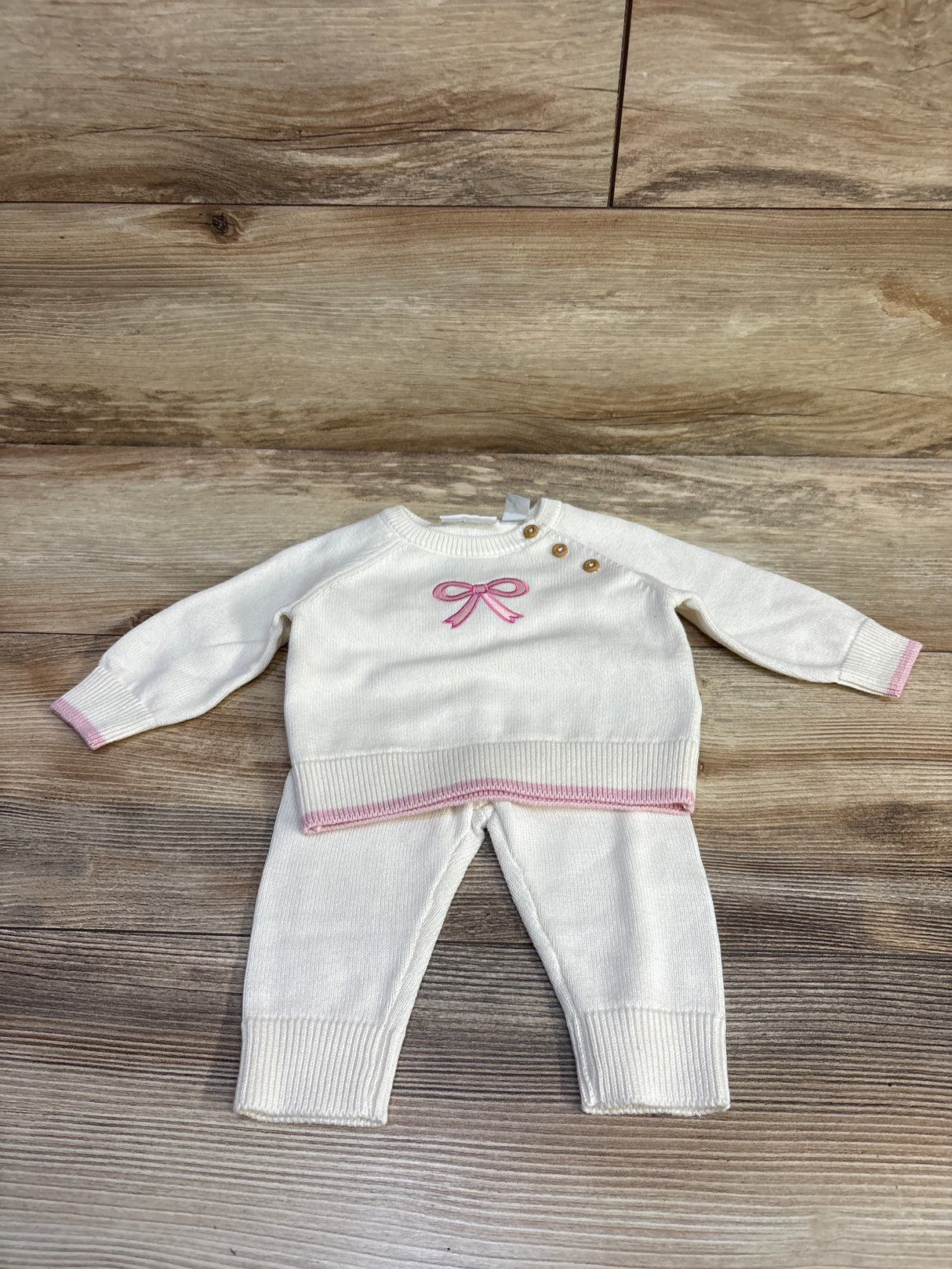 NEW Children's Place 2pc Knit Sweater & Pants Set Ivory sz 0-3m