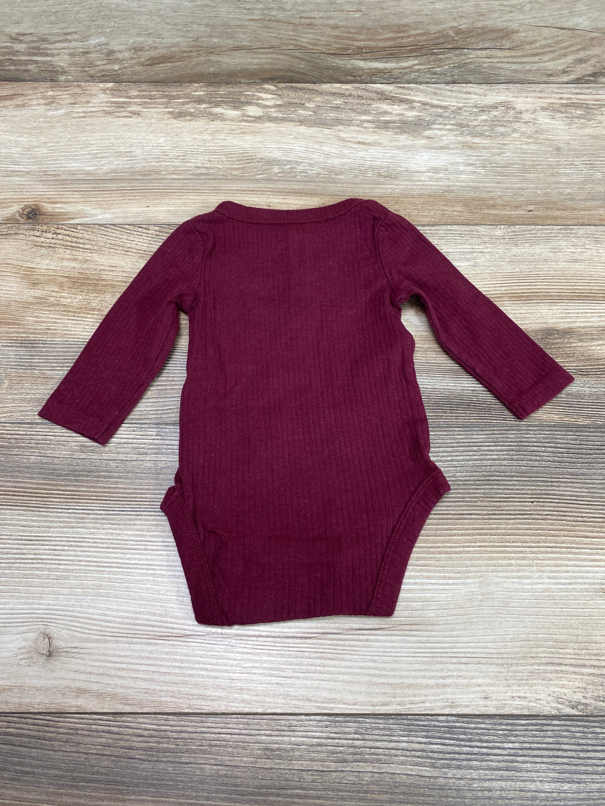 Cat & Jack Henley Bodysuit Burgundy sz 0-3m