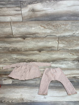 1 + In the family Striped Blush Blouse & Pants Set sz 6m