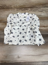 NEW Baby Gap Floral Puff Sleeve Rib Cream Shirt sz 18-24m