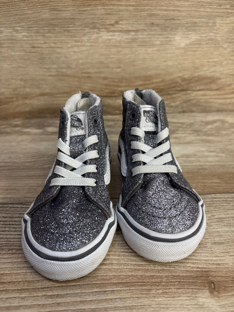 Vans Sk8-Hi Zip Shoe Racing Purple Glitter sz 5c - Me n Mommy To Be