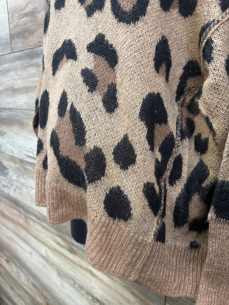 Motherhood Maternity Leopard Print Sweater Brown sz Medium - Me n Mommy To Be