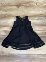 Calvin Klein Illusion Mesh Bow Front Dress Black sz 4T - Me n Mommy To Be