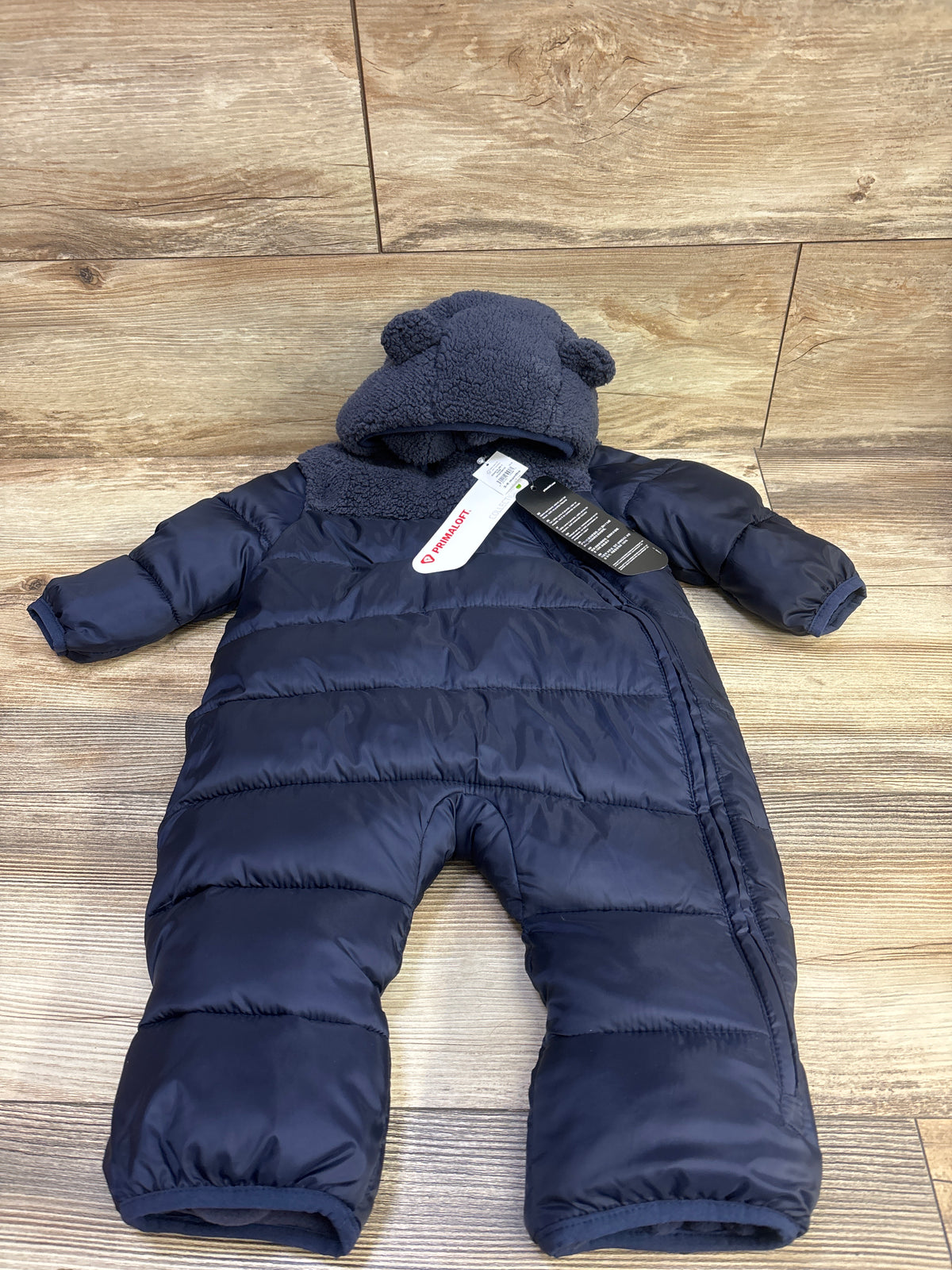 NEW Baby Gap Sherpa Puffer Hooded Snowsuit Navy sz 3-6m