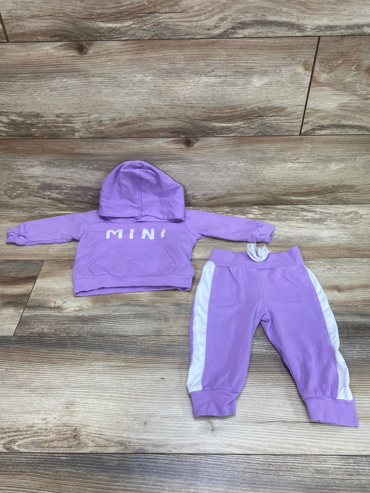 2pc Mini Hoodie & Joggers Purple sz 3-6m