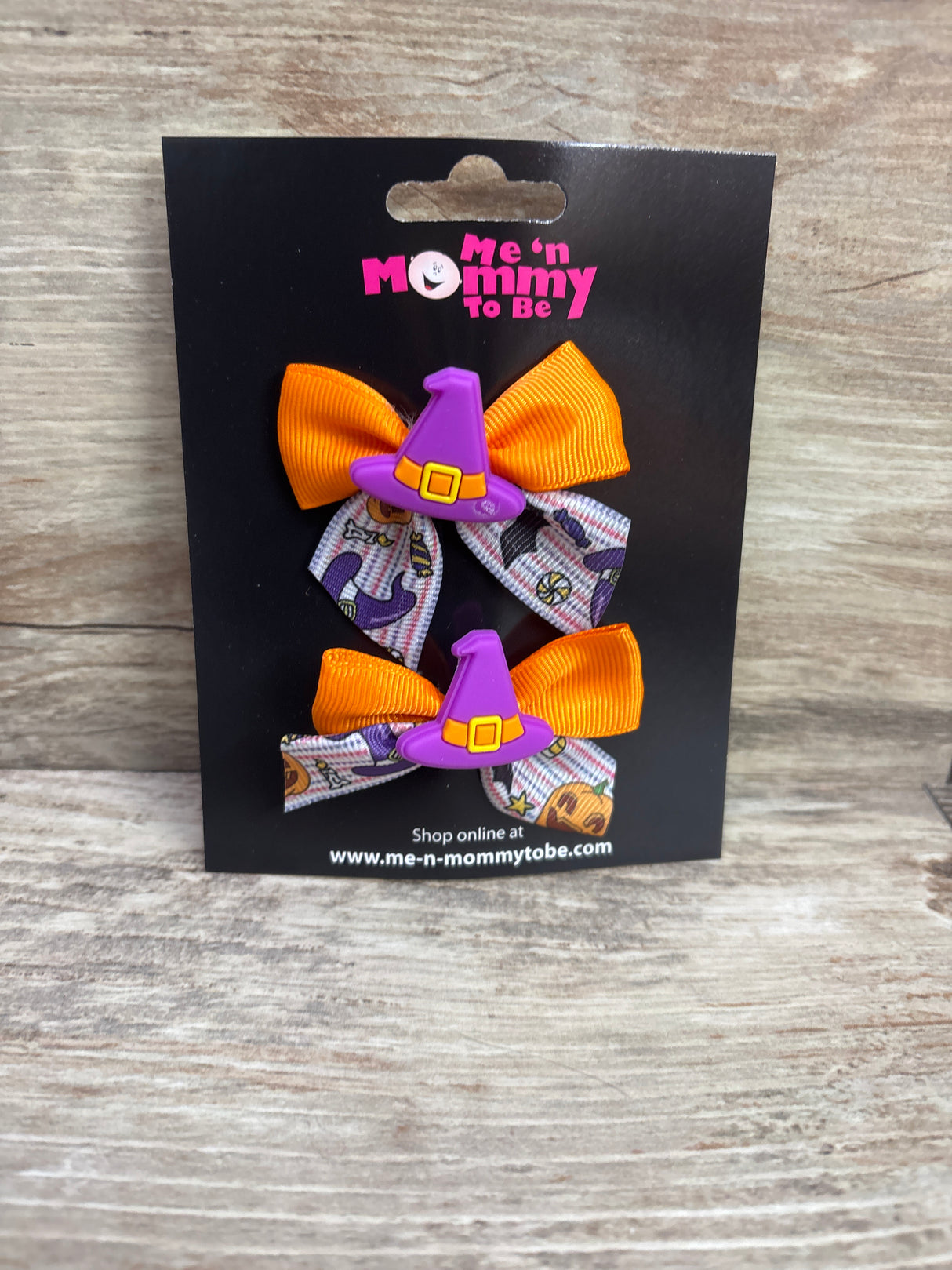NEW Witch Hat Applique Hair Bows 2pk