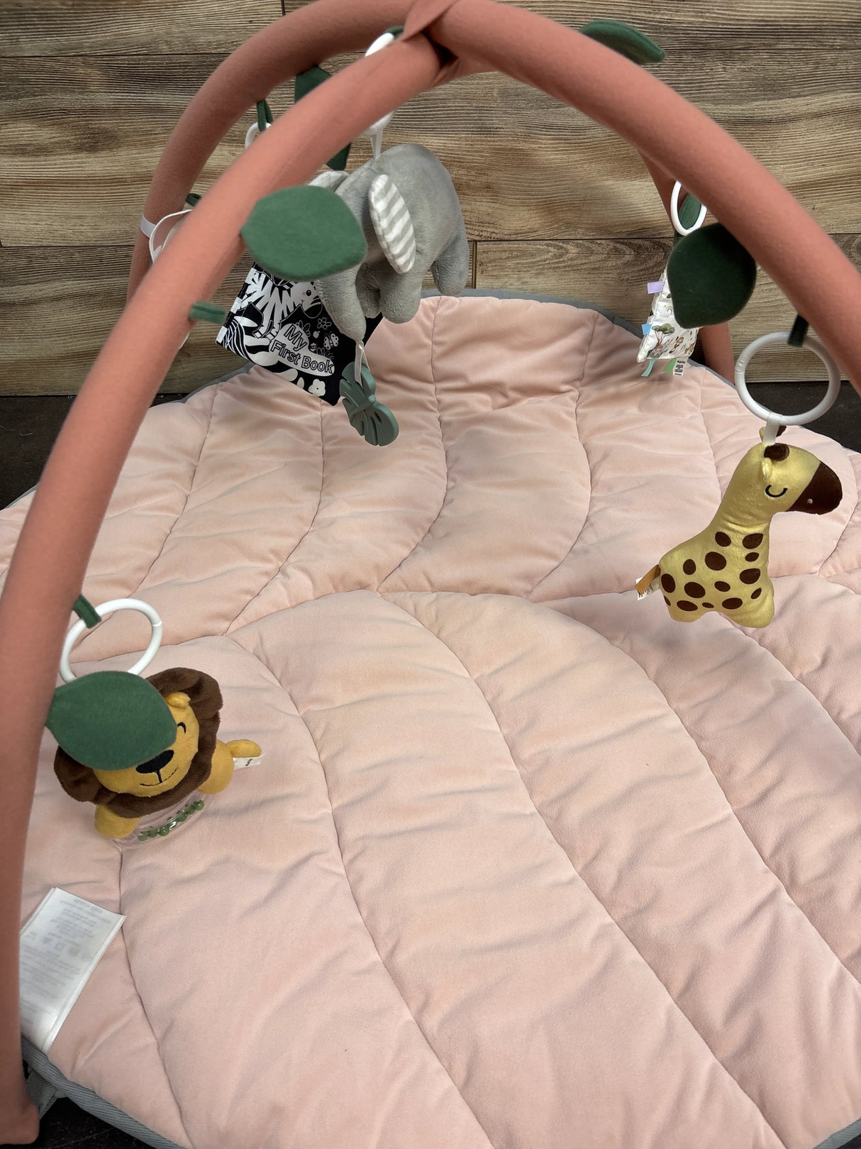 Blissful Diary Play Gym Activity Mat Pink Leaf