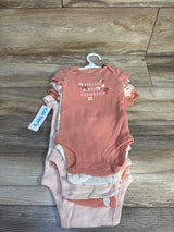 NEW Carter's 5pk Smile And Sunshine Bodysuits Pink sz 9m
