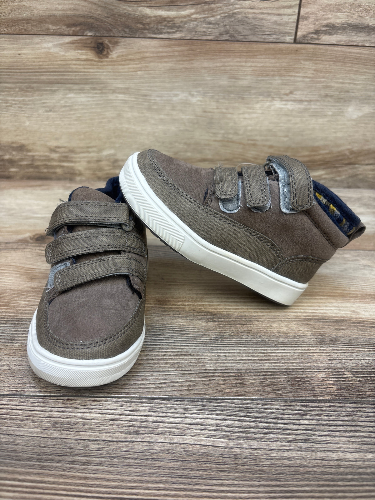 NEW Wonder Nation Casual High-Top Sneakers Tan sz 8c