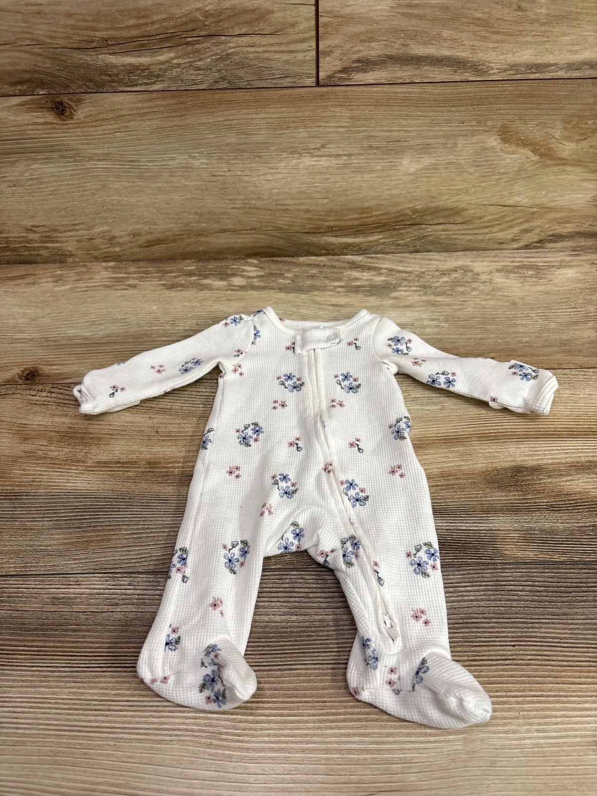 Simple Joys Waffle Knit Sleeper White sz Preemie