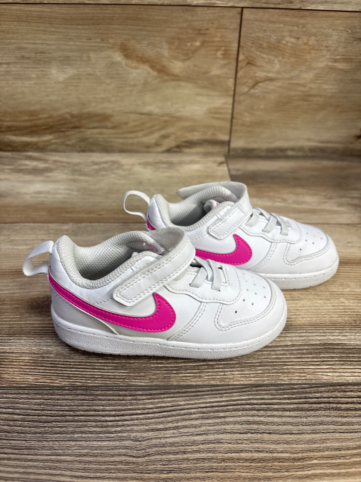 Nike Court Borough Low Recraft TD 'White Laser Fuchsia' Sneakers 8c