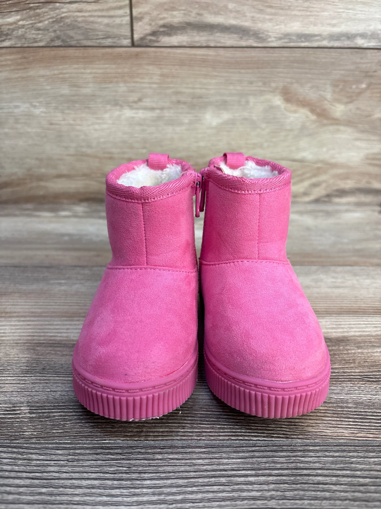 Cat & Jack Faux Fur Lined Ankle Boots Pink sz 5c