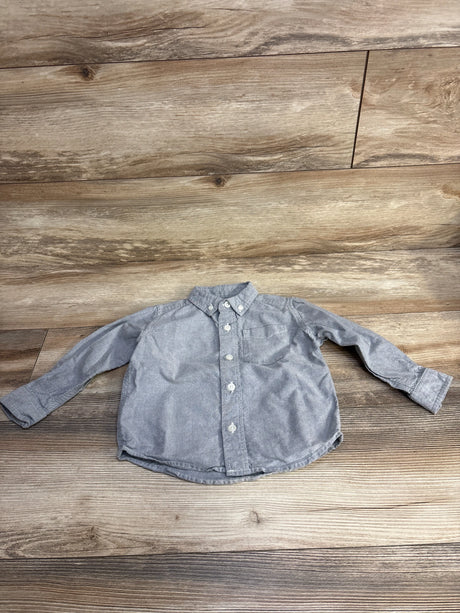 Children's Place Button Down Shirt Grey sz 18-24m - Me n Mommy To Be