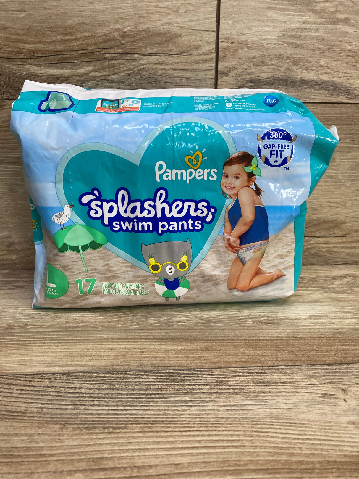 NEW Pampers Splashers Disposable Swim Pants 17ct sz Large