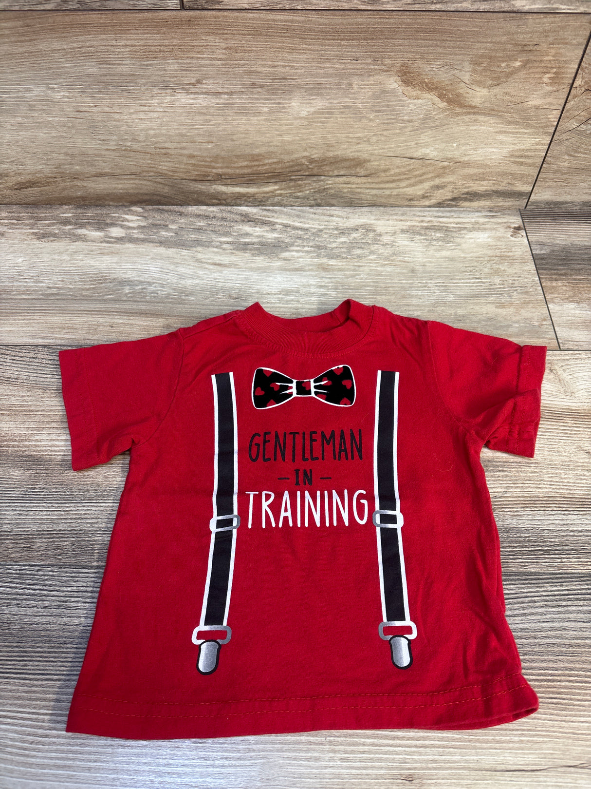 Way To Celebrate Valentines Day Gentleman In Training Shirt Red sz 12m