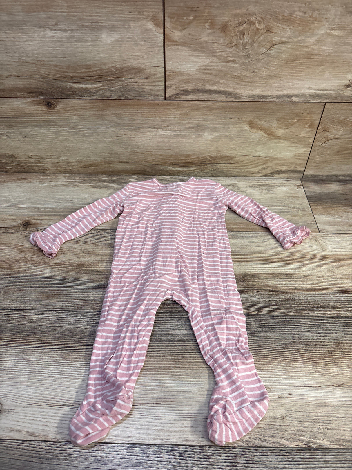 Little Me Bamboo Ruffle Sleeper Pink sz 6m