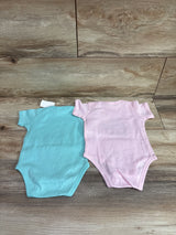 NEW Rabbit Skins Bass Pro Shops 2pk Bodysuits Pink/Blue sz 6m