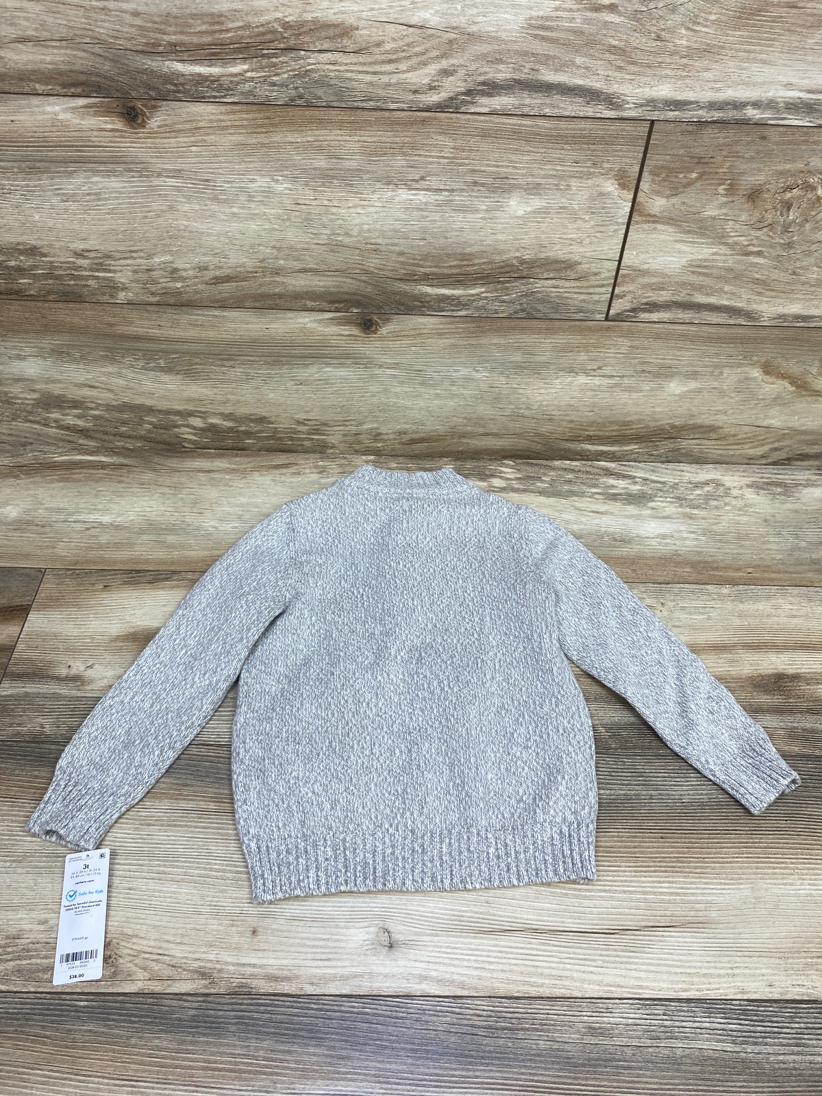NEW Carter's Knit Henley Sweater Beige sz 3T