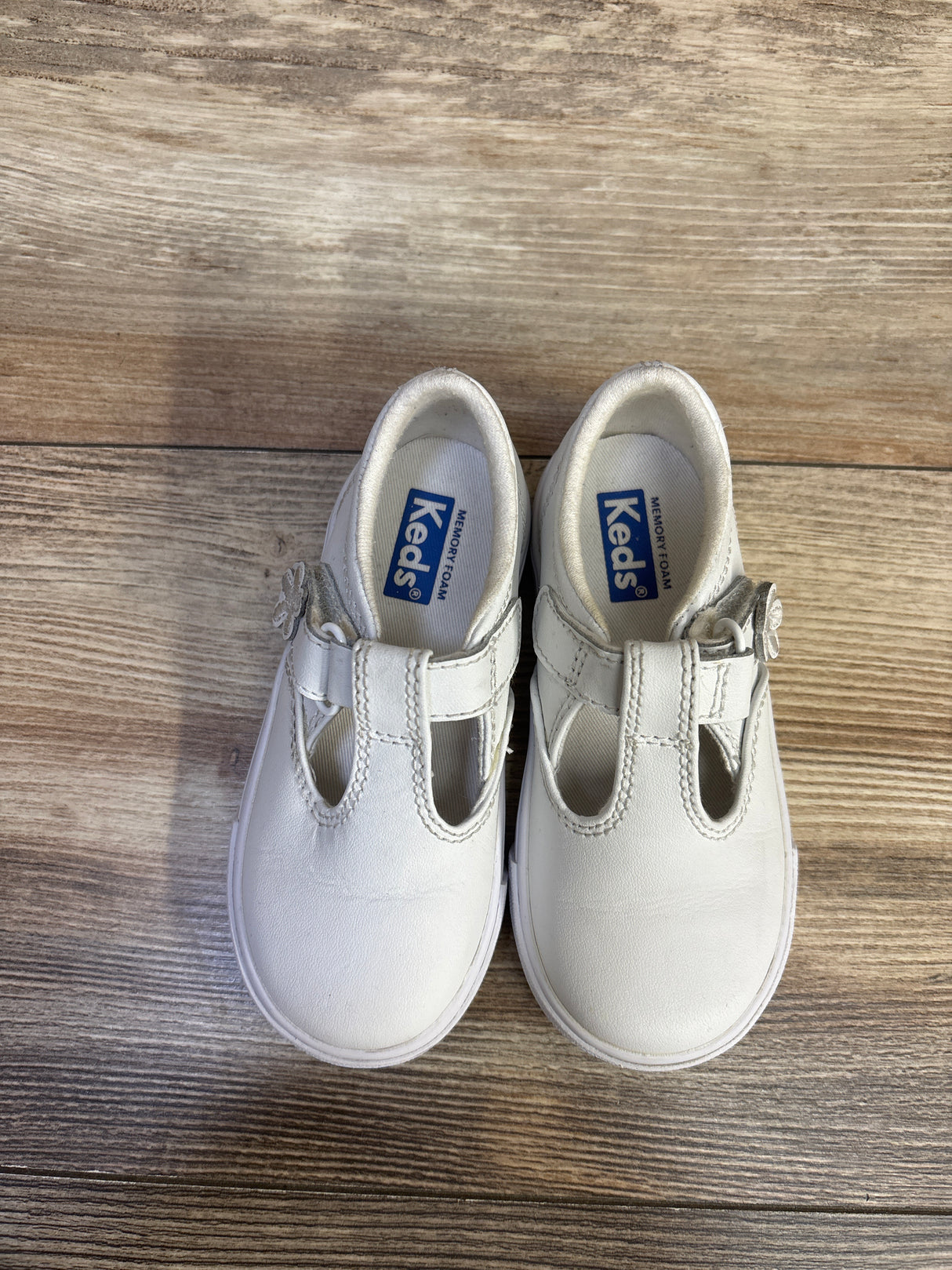 Keds Kids Daphne Leather Sneakers White sz 7c