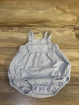 Just One You Gingham Bubble Romper Blue sz 9m